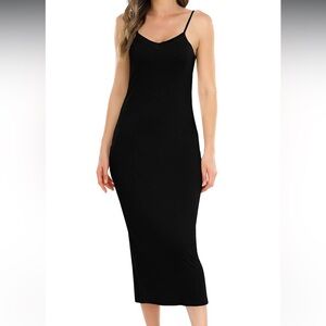 Black slip dress